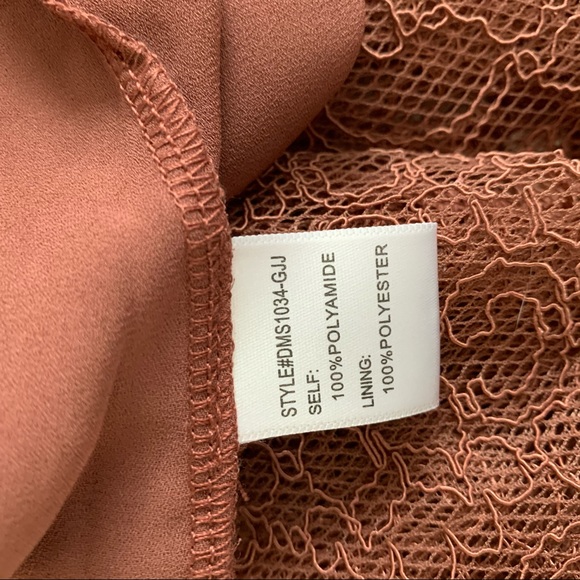 4SI3NNA Dusty Rose Lace Dress Long Sleeve, XS - Picture 6 of 8